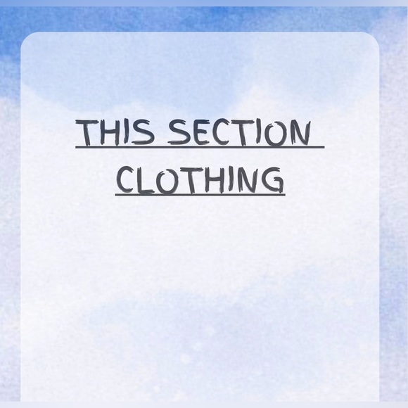 CLOTHING SECTION - All Clothing Items - Picture 1 of 1